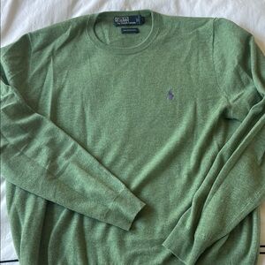 Ralph Lauren Green Crewneck Merino Wool Sweater- size XL